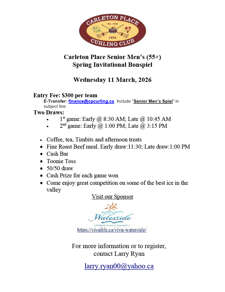 2026 Senior Mens Spring Spiel Poster